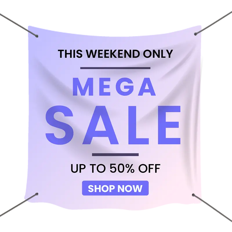 Custom size vinyl banner